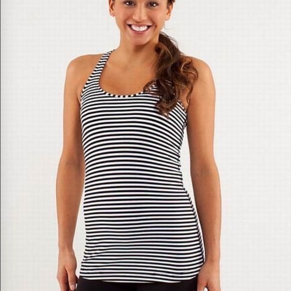 lululemon athletica Tops - Lululemon Cool Racerback black/white